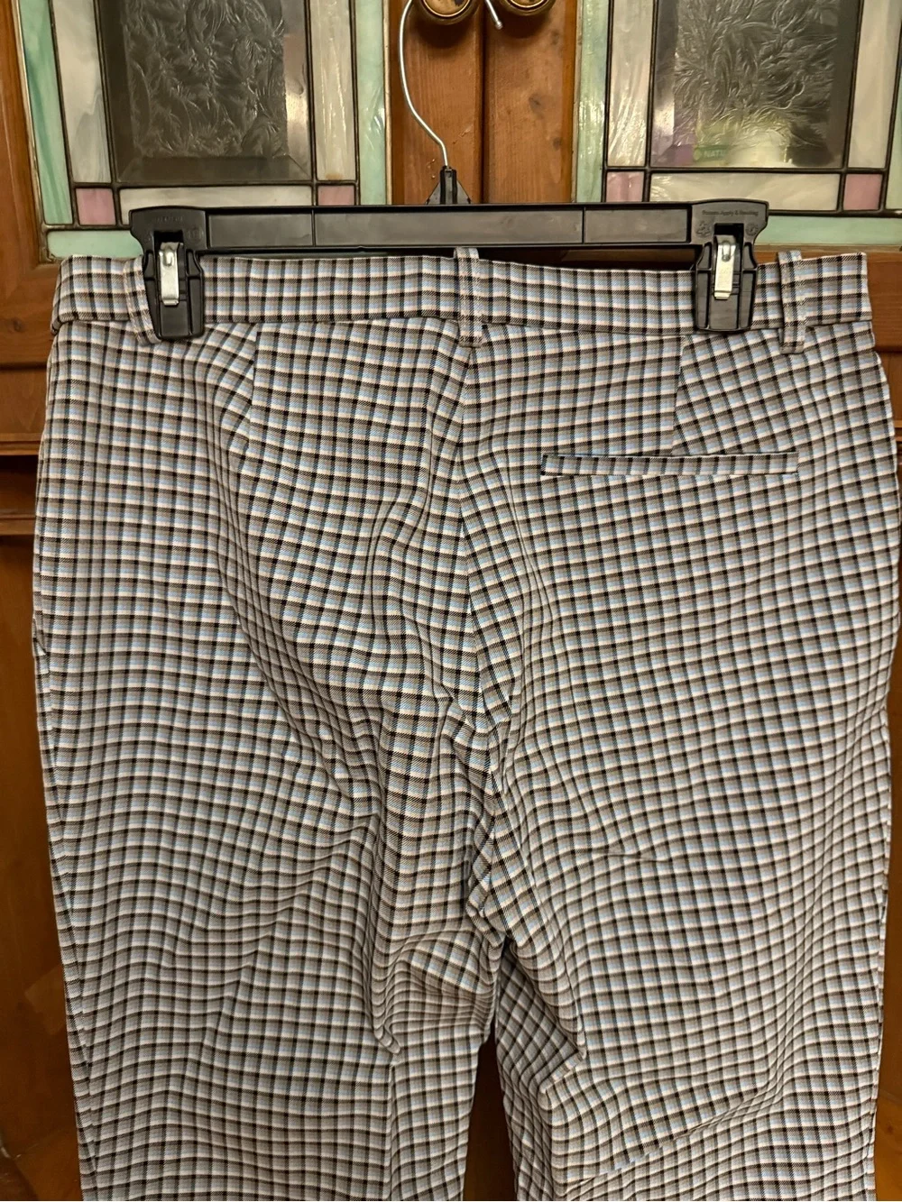 Theory Black and White Micro-Check Trousers 6